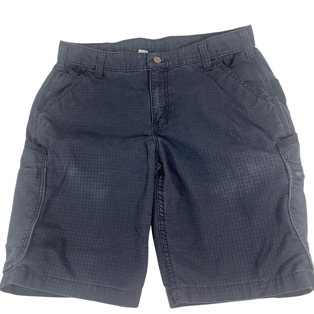 Carhartt Women's Navy Blue Sz 10 Utility Carpenter Work Cargo Shorts 104010-NVY